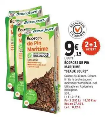E.Leclerc ÉCORCES DE PIN MARITIME BEAUX JOURS offre