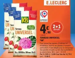 E.Leclerc TERREAU UNIVERSEL KB offre