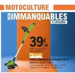 E.Leclerc COUPE-BORDURES ÉLECTRIQUE 550 W offre