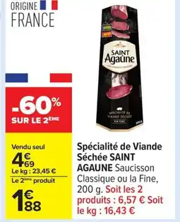 Carrefour SAINT AGAUNE Spécialité de Viande Séchée offre