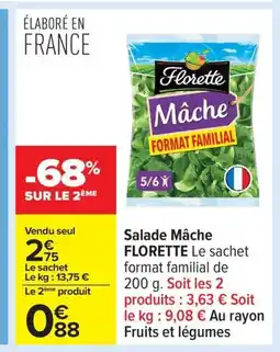 Carrefour FLORETTE Salade Mâche offre