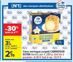 Carrefour CARREFOUR EXTRA Coeur meringué surgelé offre