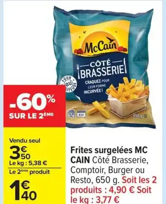 Carrefour MCCAIN Frites surgelées offre