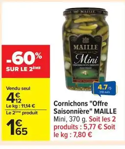 Carrefour MAILLE Cornichons Offre Saisonnière offre