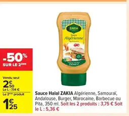 Carrefour ZAKIA Sauce Halal offre