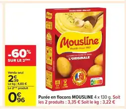 Carrefour MOUSLINE Purée en flocons offre