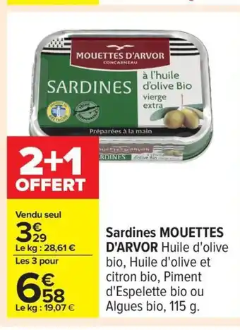 Carrefour MOUETTES D'ARVOR Sardines offre