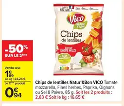 Carrefour VICO Chips de lentilles Natur'&Bon offre