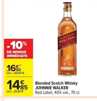 Carrefour JOHNNIE WALKER Blended Scotch Whisky offre