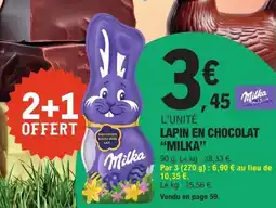 E.Leclerc Lapin en chocolat milka offre