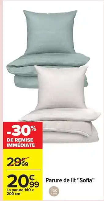 Carrefour Parure de lit Sofia offre