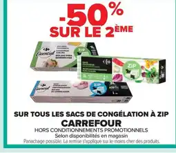 Carrefour CARREFOUR Sur tous les sacs de congélation à zip offre