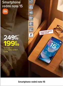 Carrefour Smartphone redmi note 15 offre