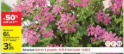 Carrefour Géranium offre