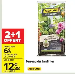 Carrefour ALGOFLASH Terreau du Jardinier offre