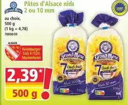 Norma Pâtes d'alsace nids 2 ou 10 mm offre