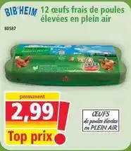 Norma Oeufs frais de poules élevées en plein air offre