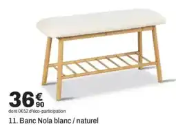 BUT Banc Nola blanc / naturel offre