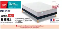 BUT Ensemble matelas et sommier POP hybride offre
