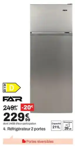 BUT FAR Réfrigérateur 2 portes offre