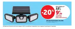 Super U Projecteur mural solaire offre