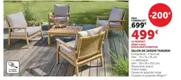 Super U Salon de jardin tamarin offre