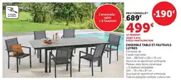 Super U Ensemble table et fauteuils offre