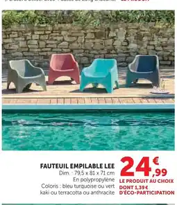 Super U Fauteuil empilable lee offre