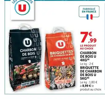 Super U U Charbon de bois offre