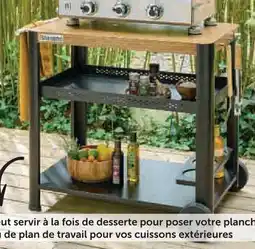 Super U BRASERO Desserte design bois offre