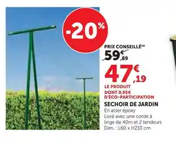 Super U Sechoir de jardin offre