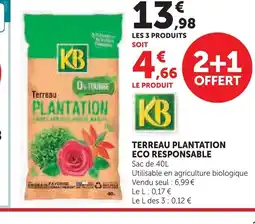 Super U Terreau plantation eco responsable offre