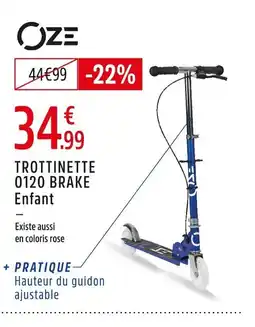 Intersport OZE Trottinette 0120 brake enfant offre