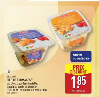 ALDI MILSANI Dés de fromages offre