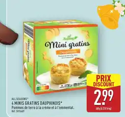 ALDI ALL SEASONS 4 minis gratins dauphinois offre