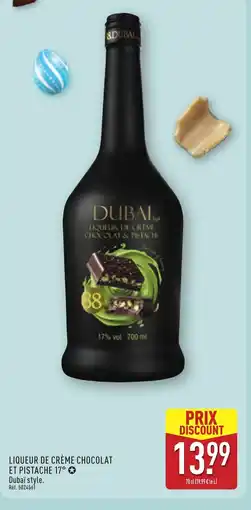 ALDI Liqueur de crème chocolat et pistache 17° offre
