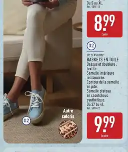 ALDI UP 2 FASHION Baskets en toile offre
