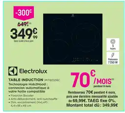 Pulsat Electrolux table induction offre