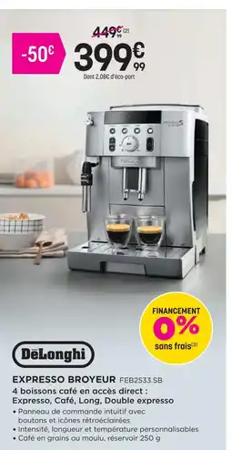Pulsat Delonghi expresso broyeur feb2533.sb offre