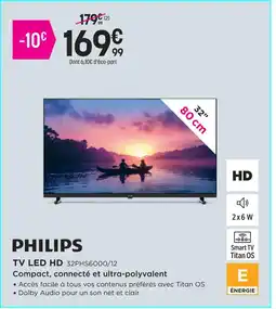 Pulsat Philips tv led hd 32phs6000/12 offre