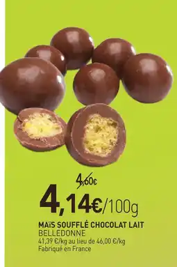 naturéO Belledonne maïs soufflé chocolat lait offre