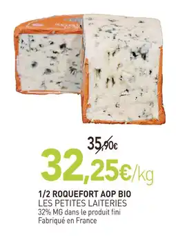 naturéO Les petites laiteries 1/2 roquefort aop bio offre