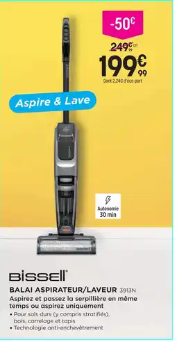 Pulsat Bissel balai aspirateur/laveur 3913n offre