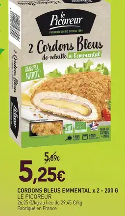 naturéO Le picoreur cordons bleus emmental x 2 - 200 g offre