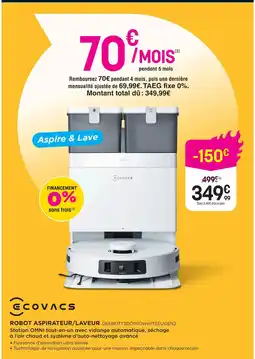 Pulsat Ecovacs robot aspirateur/laveur offre