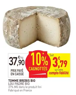 naturéO Lou padré bio tomme brebis bio offre