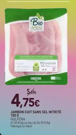 naturéO Golfera jambon cuit sans sel nitrité offre