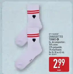 ALDI UP 2 FASHION Chaussettes tennis offre