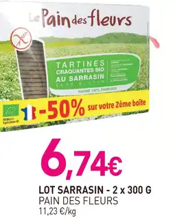 naturéO Pain des fleurs tartines craquantes bio au sarrasin offre