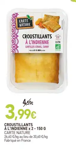 naturéO Carte nature croustillants à l'indienne x 2 offre